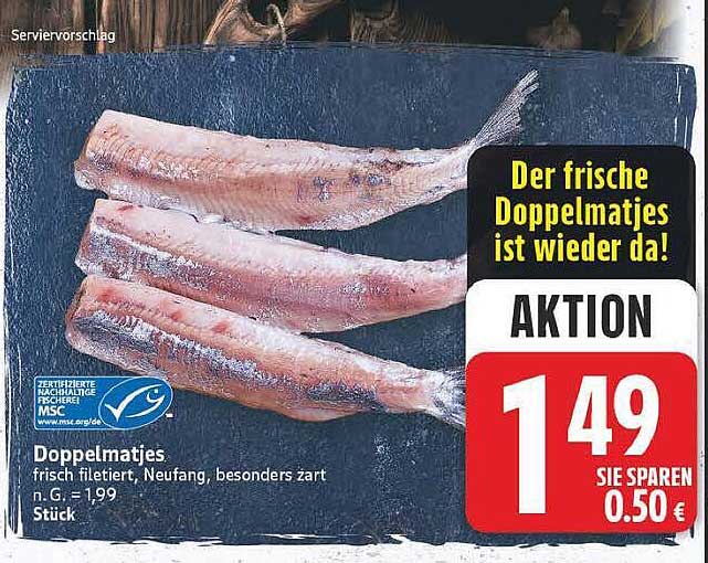 Doppelmatjes, frisch filetiert, Neufang, besonders zart