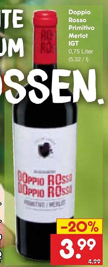 Doppio Rosso Primitivo Merlot IGT 0,75 Liter