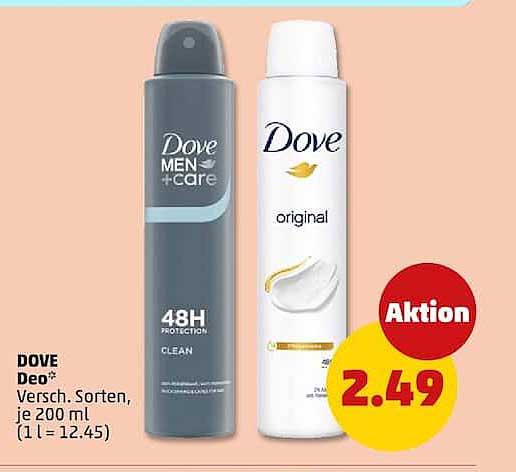 DOVE Deo* Versch. Sorten, je 200 ml (1 l = 12.45)