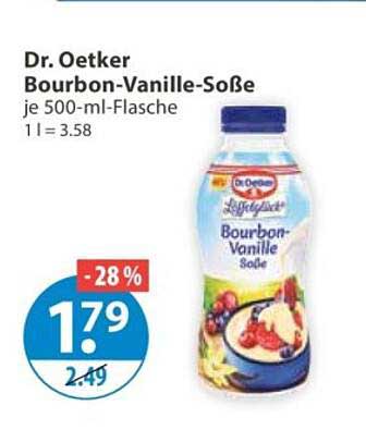 Dr. Oetker Bourbon-Vanille-Soße je 500-ml-Flasche 1 l = 3.58