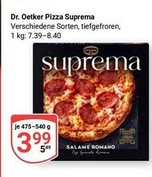 Dr. Oetker Pizza Suprema Verschiedene Sorten, tiefgefroren, 1 kg: 7.39–8.40