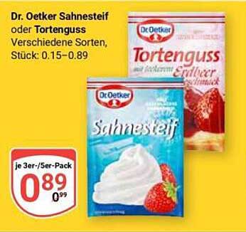 Dr. Oetker Sahnestief oder Tortenguss