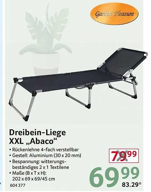 Dreibein-Liege XXL „Abaco“