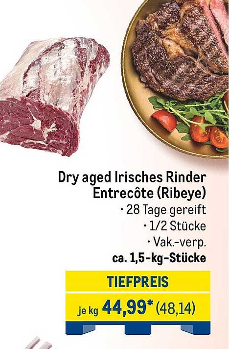 Dry aged Irisches Rinder Entrecôte (Ribeye)