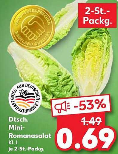 Dtsch. Mini-Romanasalat Kl. I je 2-St.-Packg.