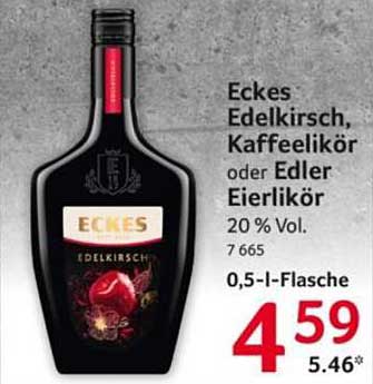 Eckes Edelkirsch, Kaffeelikör oder Edler Eierlikör