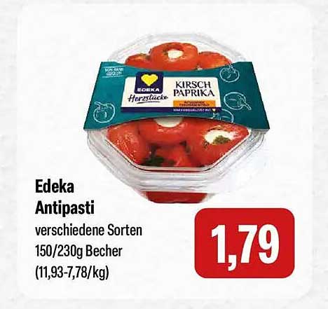 Edeka Antipasti verschiedene Sorten 150/230g Becher