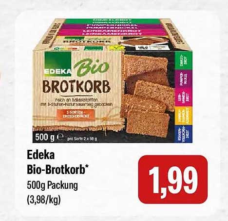 Edeka Bio-Brotkorn* 500g Packung (3,98/kg)