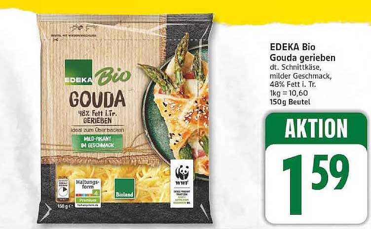 EDEKA Bio Gouda gerieben