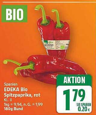 EDEKA Bio Spitzpaprika, rot