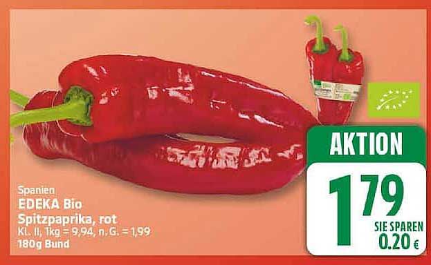 EDEKA Bio Spitzpaprika, rot