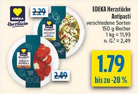 EDEKA Herzstücke Antipasti verschiedene Sorten 150 g Becher