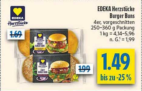 EDEKA Herzstücke Burger Buns