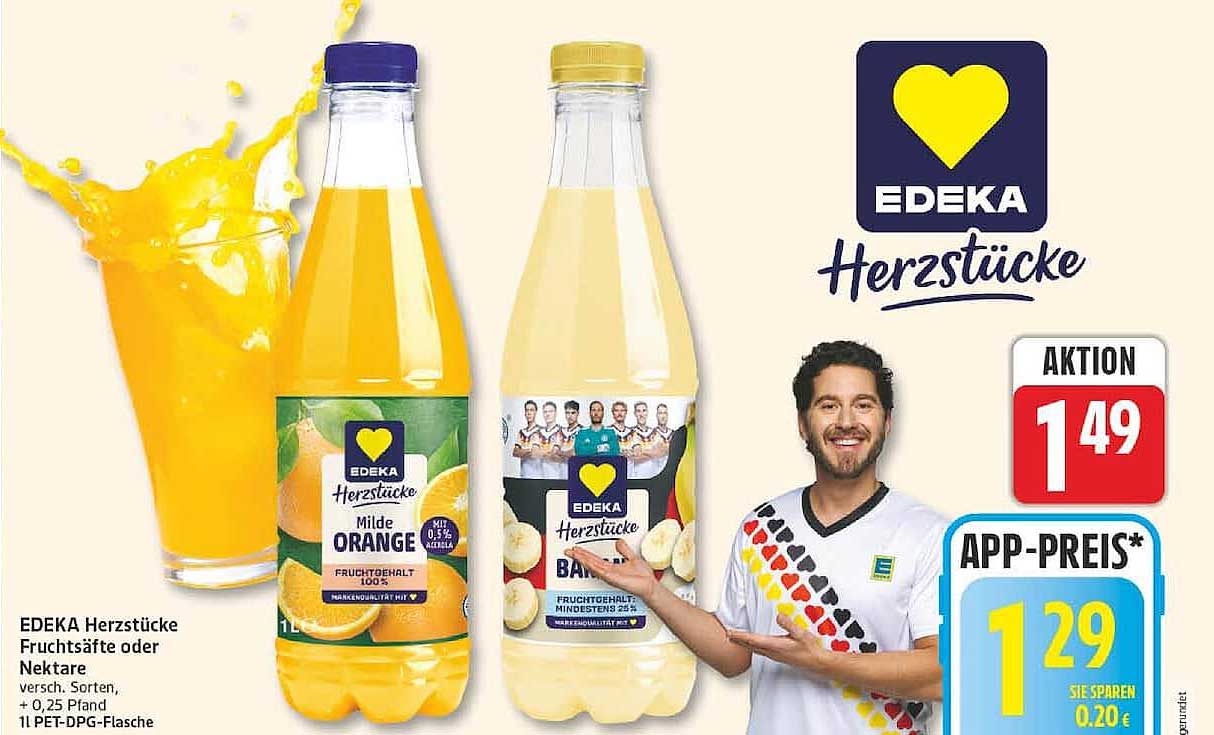 EDEKA Herzstücke Fruchtsäfte oder Nektare