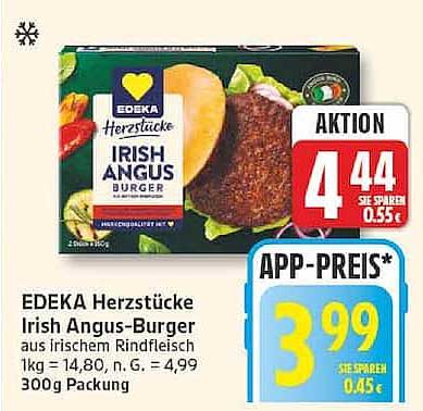 EDEKA Herzstücke Irish Angus-Burger
