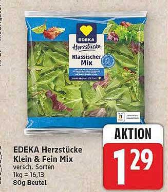 EDEKA Herzstücke Klein & Fein Mix versch. Sorten 1kg = 16,13 80g Beutel