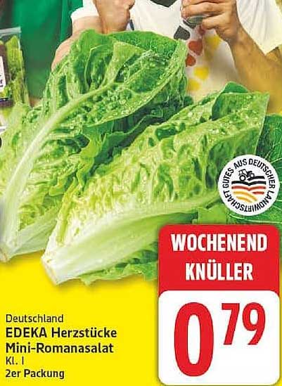 EDEKA Herzstücke Mini-Romanasalat Kl. I 2er Packung