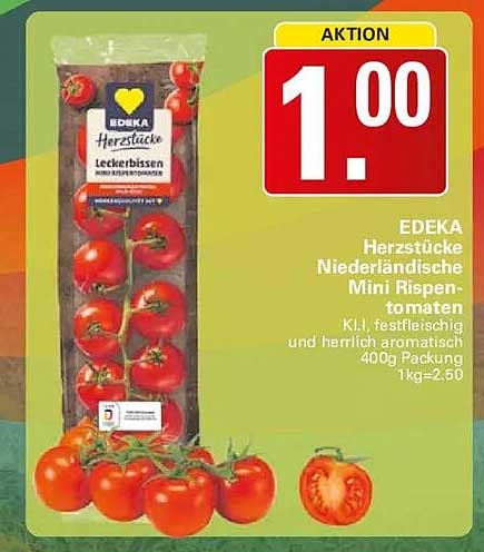 EDEKA Herzstücke Niederländische Mini Rispen-tomaten
