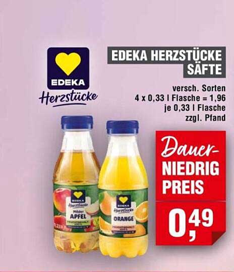 EDEKA HERZSTÜCKE SÄFTE