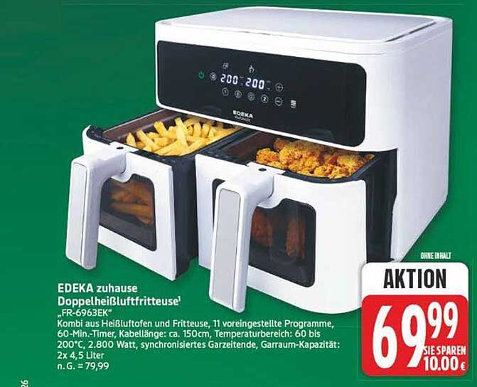 EDEKA zuhause Doppelheißluftfritteuse¹ „FR-6963EK“