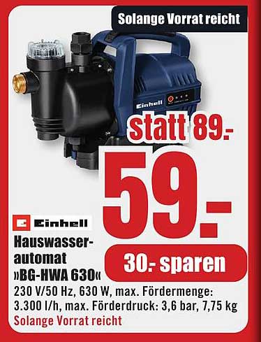 Einhell Hauswasserautomat »BG-HWA 630«