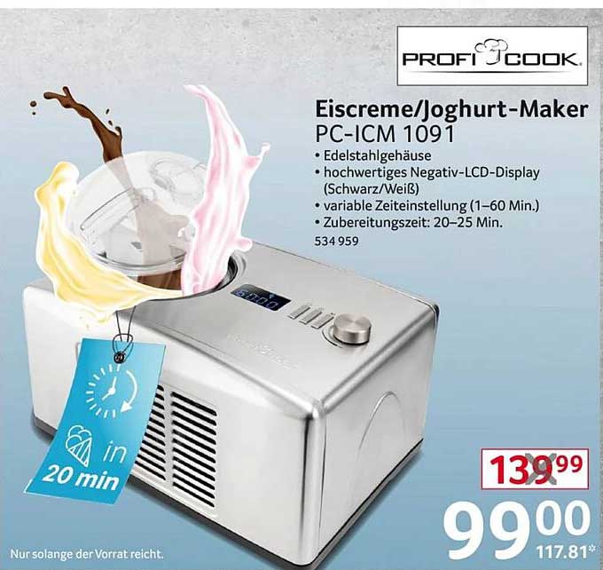 Eiscreme/Joghurt-Maker PC-ICM 1091