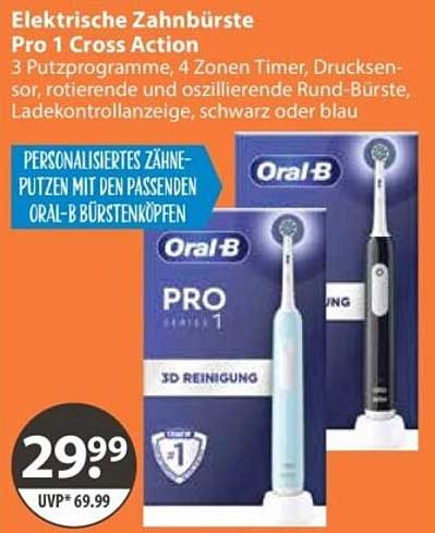 Elektrische Zahnbürste Pro 1 Cross Action