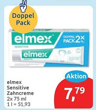 elmex Sensitive Zahncreme 2x 75 ml