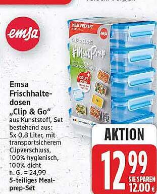 Emsa Frischhaltedosen „Clip & Go“