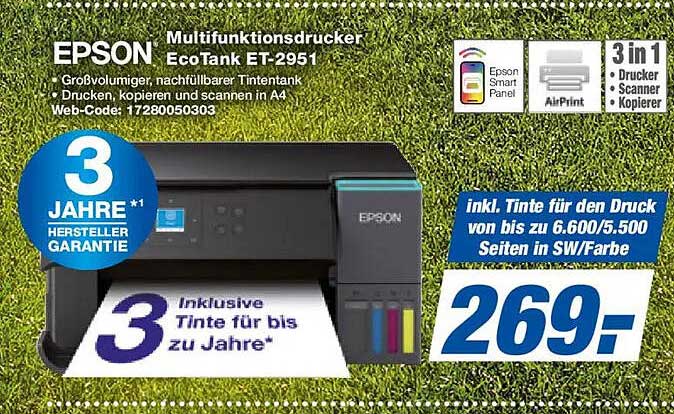 EPSON Multifunktionsdrucker EcoTank ET-2951