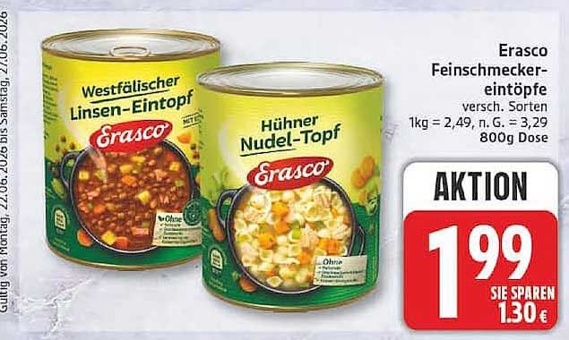Erasco Feinschmecker-eintöpfe versch. Sorten