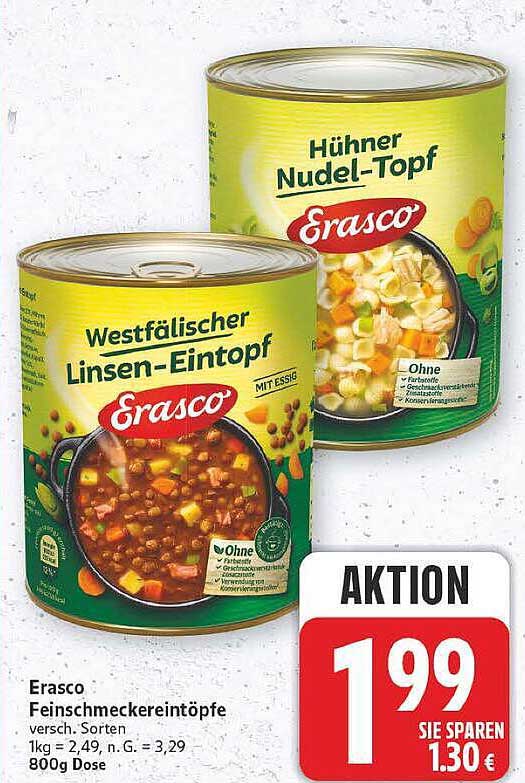 Erasco Feinschmeckereintöpfe versch. Sorten 800g Dose