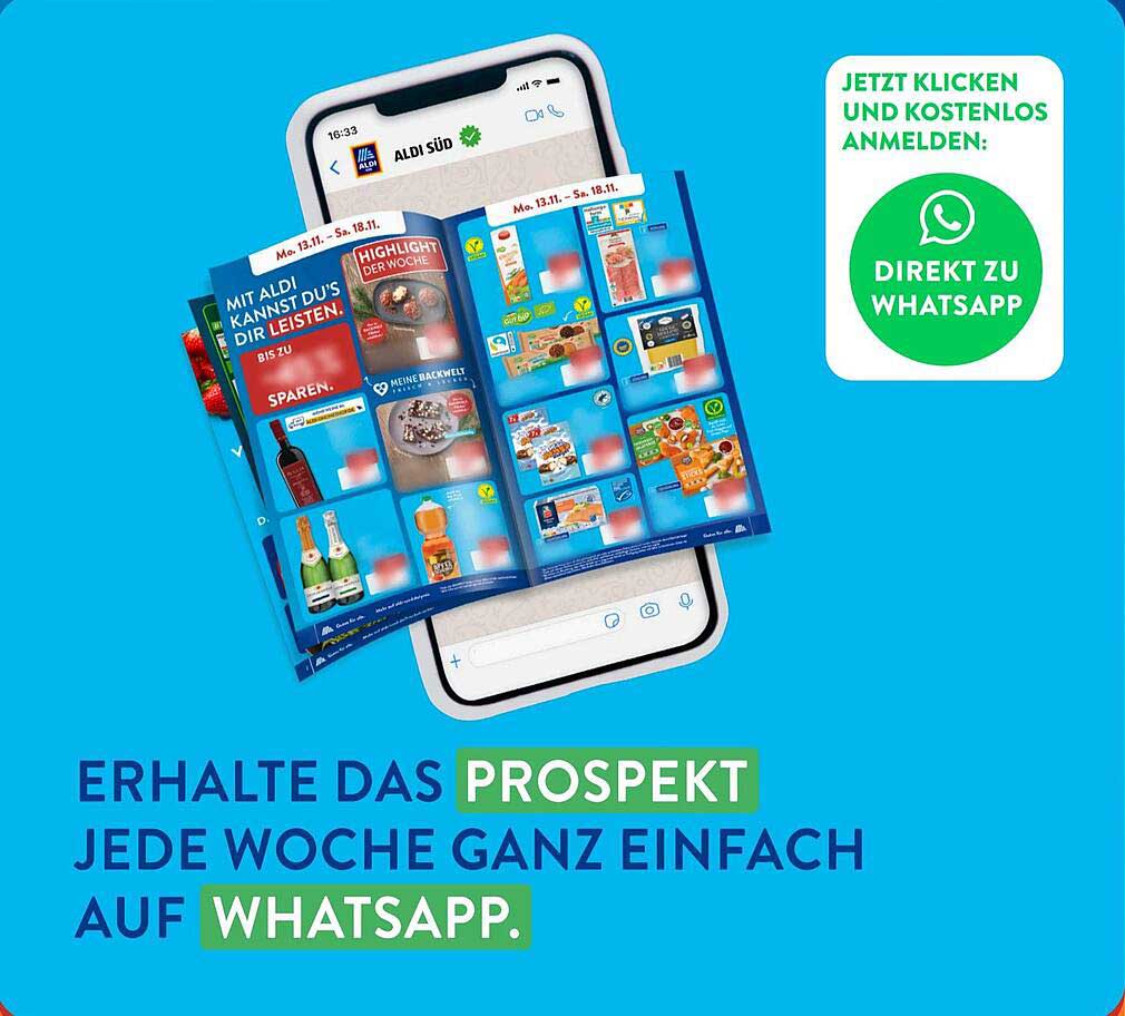 ERHALTE DAS PROSPEKT JEDE WOCHE GANZ EINFACH AUF WHATSAPP.