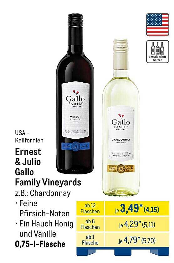 Ernest & Julio Gallo Family Vineyards z.B.: Chardonnay