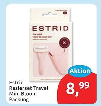 Estrid Rasierset Travel Mini Bloom Packung