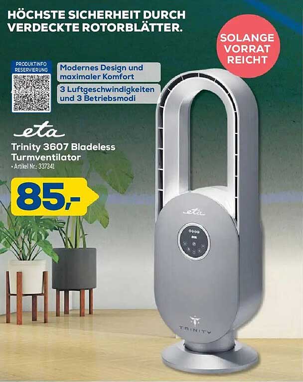 eta Trinity 3607 Bladeless Turmventilator