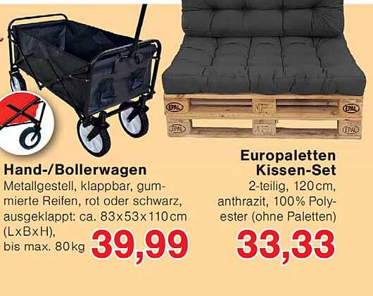Europaletten Kissen-Set