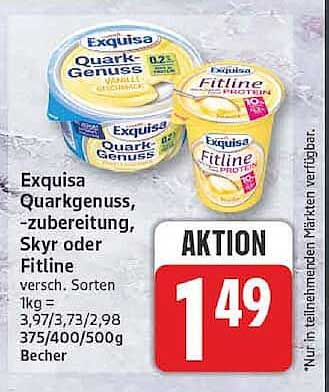 Exquisa Quarkgenuss,-zubereitung, Skyr oder Fitline
