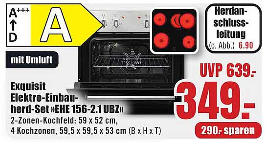 Exquisit Elektro-Einbau-herd-Set »EHE 156-2.1UBZ«