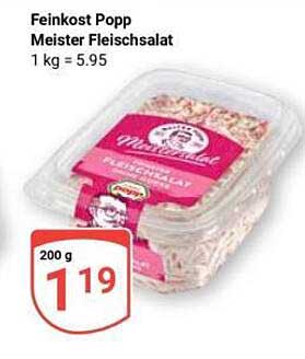 Feinkost Popp Meister Fleischsalat 1 kg = 5.95