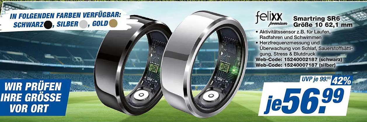 felixx Premium Smartring SR6 Größe 10 62,1 mm