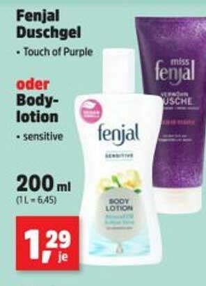 Fenjal Duschgel • Touch of Purple oder Body-Lotion • sensitive