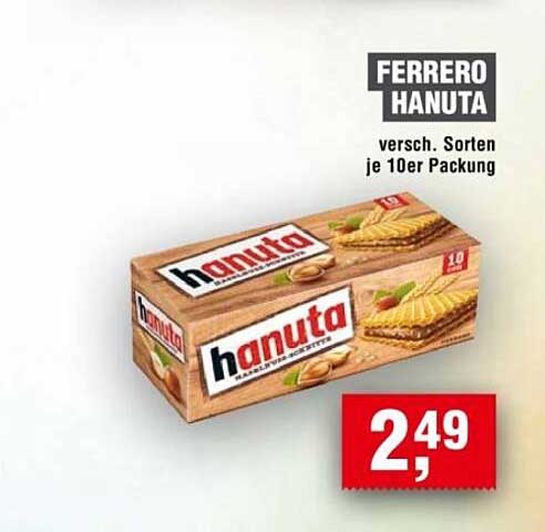 FERRERO HANUTA versch. Sorten je 10er Packung