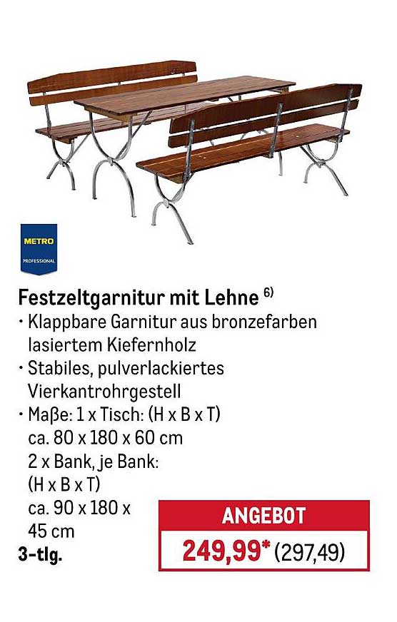 Festzeltgarnitur mit Lehne 6)