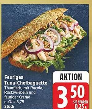 Feuriges Tuna-Chefbaguette