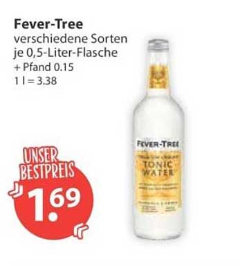 Fever-Tree verschiedene Sorten je 0,5-Liter-Flasche + Pfand 0.15 1 l = 3.38