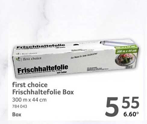 first choice Frischhaltefolie Box 300 m x 44 cm