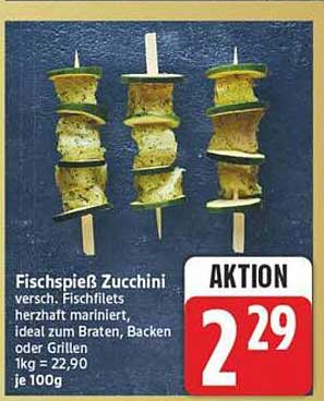 Fischspieß Zucchini