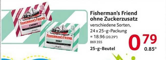 Fisherman’s Friend ohne Zuckerzusatz