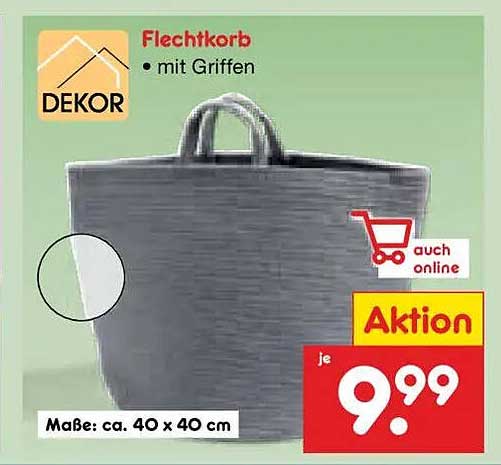Flechtkorb mit Griffen